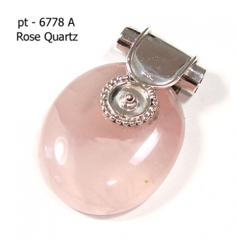 925 sterling silver pink rose quartz pendant jewellery